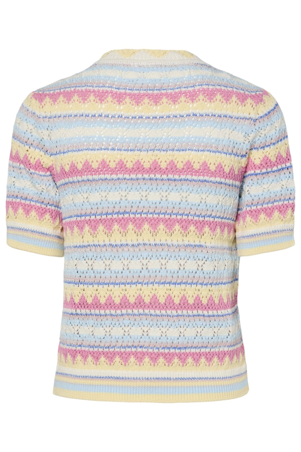 Y.A.S - Yasmulta Ss Knit Top - 4768149 Sachet Pink Strikbluser 