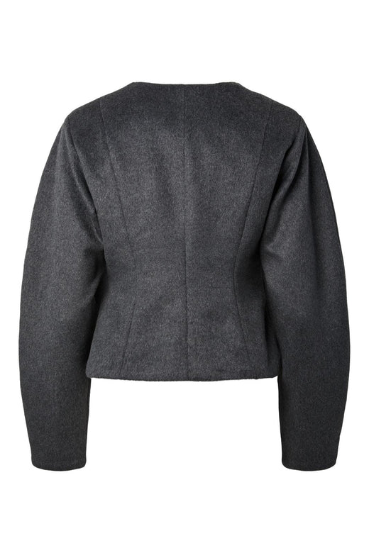 YAS - Yasnapo Ls Wool Jacket Story - 5184802 Dark Grey Melange