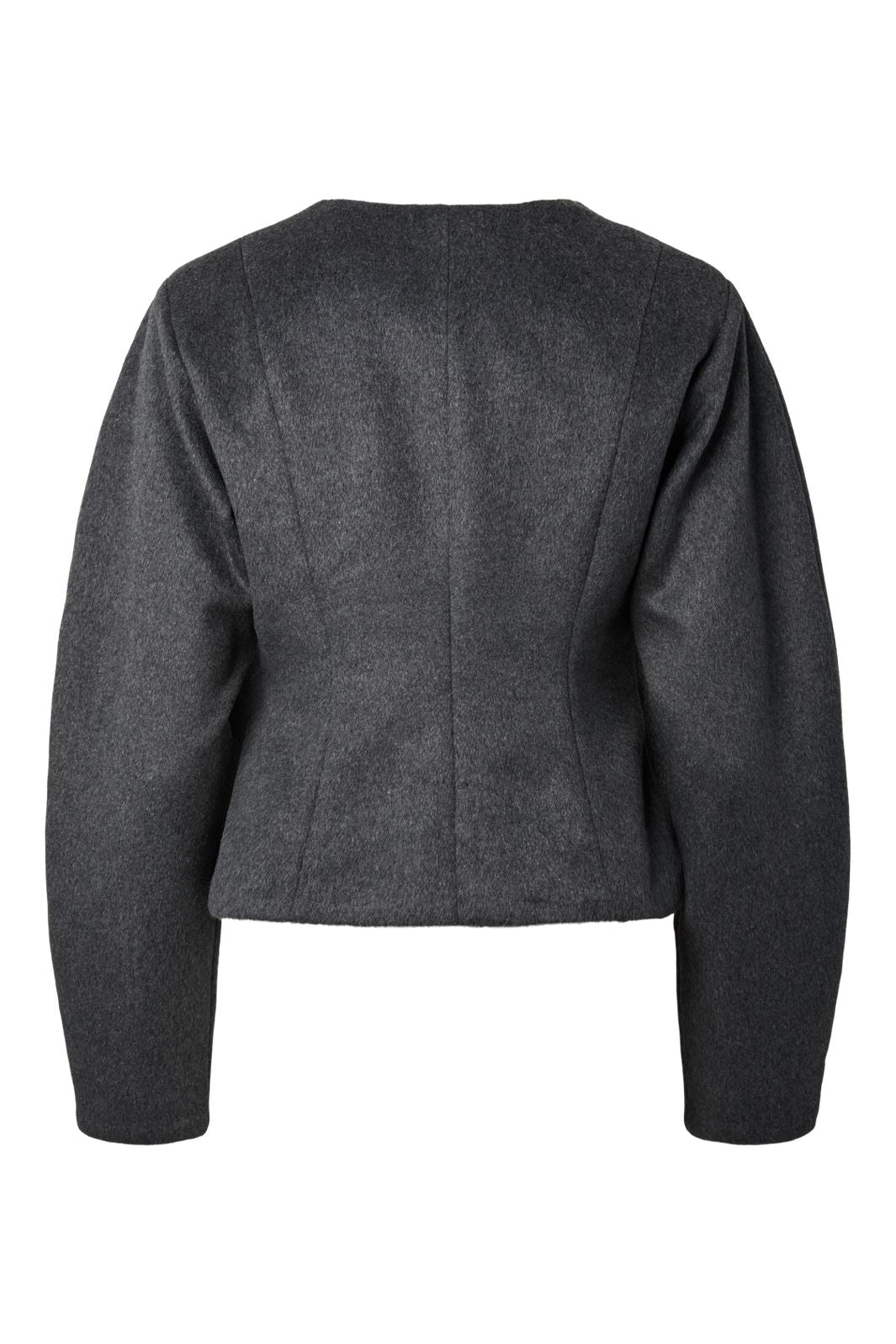 YAS - Yasnapo Ls Wool Jacket Story - 5184802 Dark Grey Melange