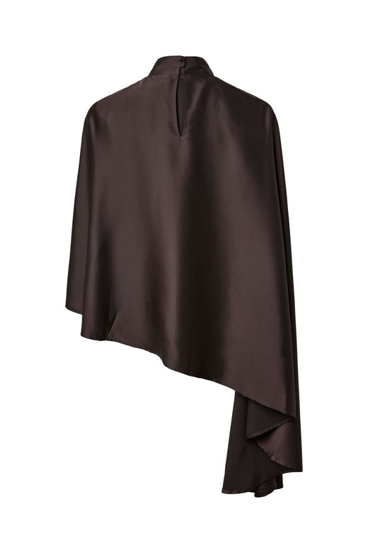 YAS - Yaspella High Neck Cape Top - 5237970 Chocolate Brown