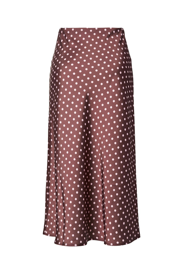 YAS - Yaspella Midi Skirt - 5084717 Pinecone Ecru Dots