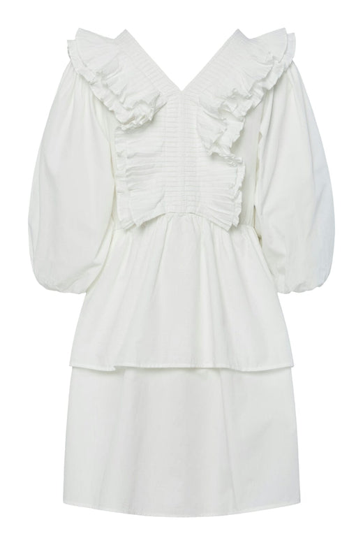 Y.A.S - Yasruna 3/4 Ruffle Dress - 4881765 Star White