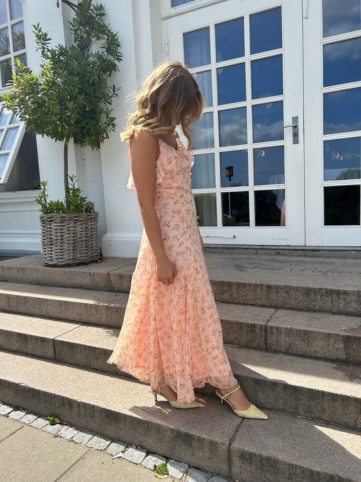 YAS - Yassoiree Strap Maxi Dress Bm - 4977236 Blushing Rose Soiree Aop Kjoler 