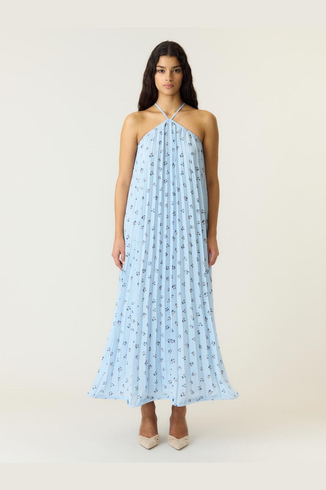 YAS - Yassvea Halterneck Maxi Dress - 5132925 Skyway Svea Print