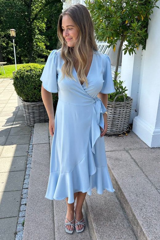 YAS - Yasthea 2/4 Midi Wrap Dress - 4971092 Skyway Kjoler 