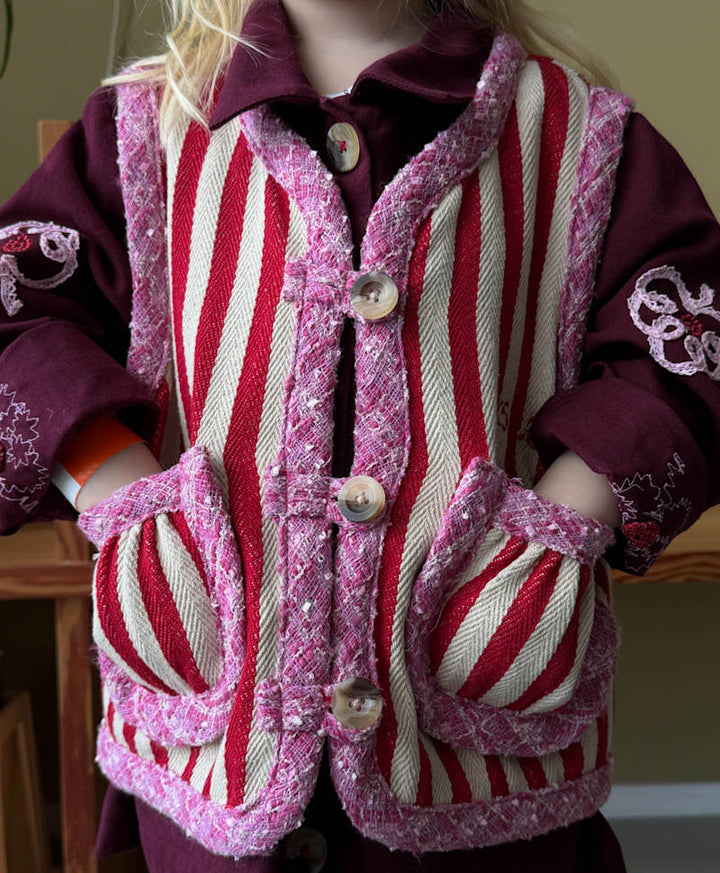 Sissel Edelbo - Como Mini Vest Se 2055 - Red Stripes
